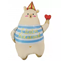 Шар Фигура Мишка с сердечком