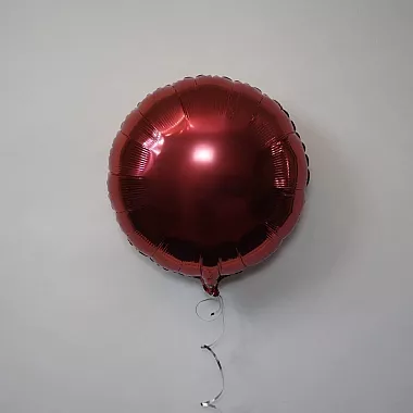 Шар круг 18 металлик Бургундия
